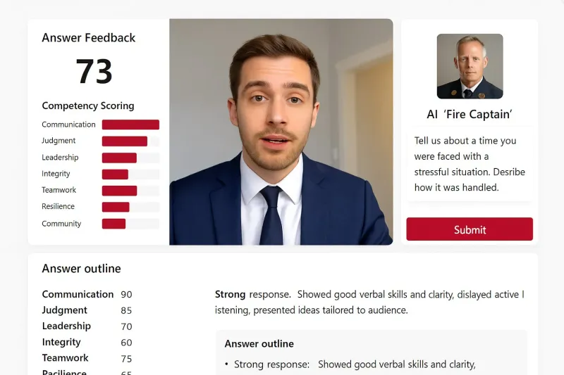 Dashboard mockup and answer feedback examples